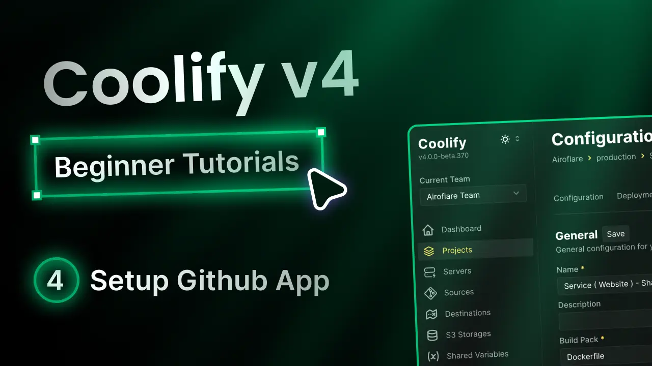 Setup GitHub App on Coolify